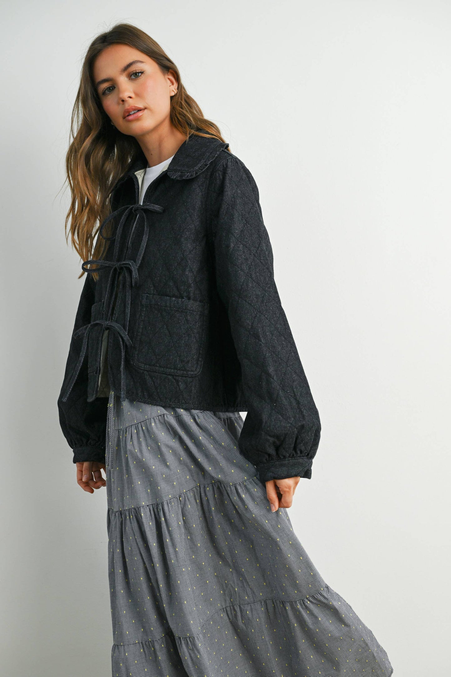 Quilted Bow Tie Jacket