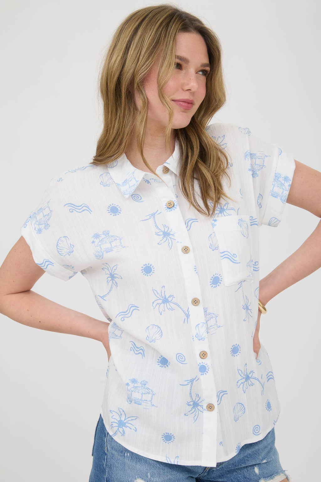 Sun Chaser Plus Printed Collared Shirt