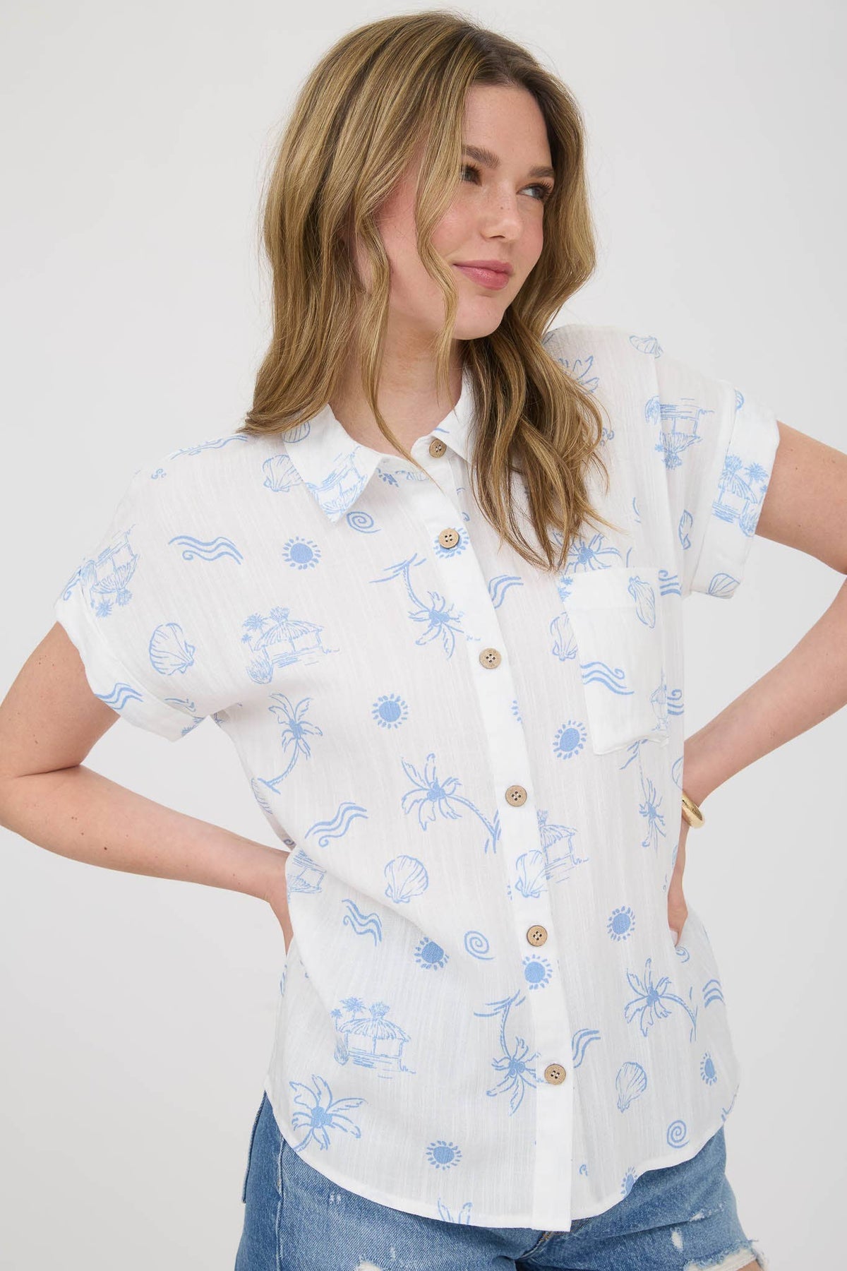 Sun Chaser Plus Printed Collared Shirt