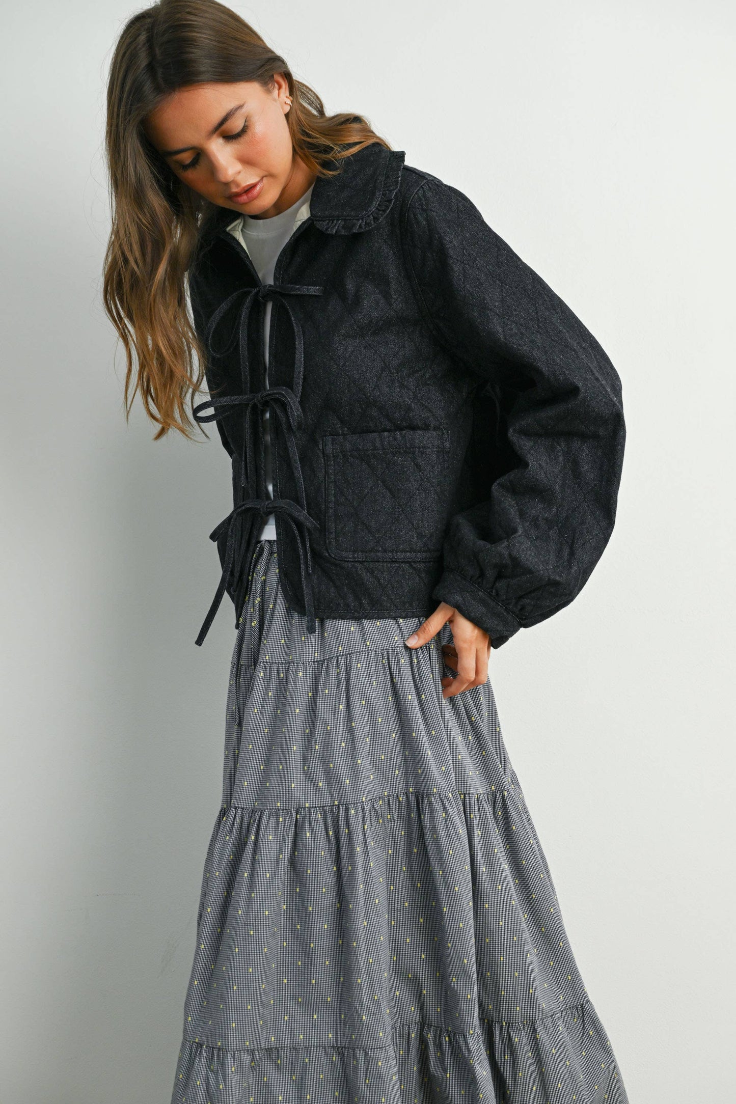 Quilted Bow Tie Jacket