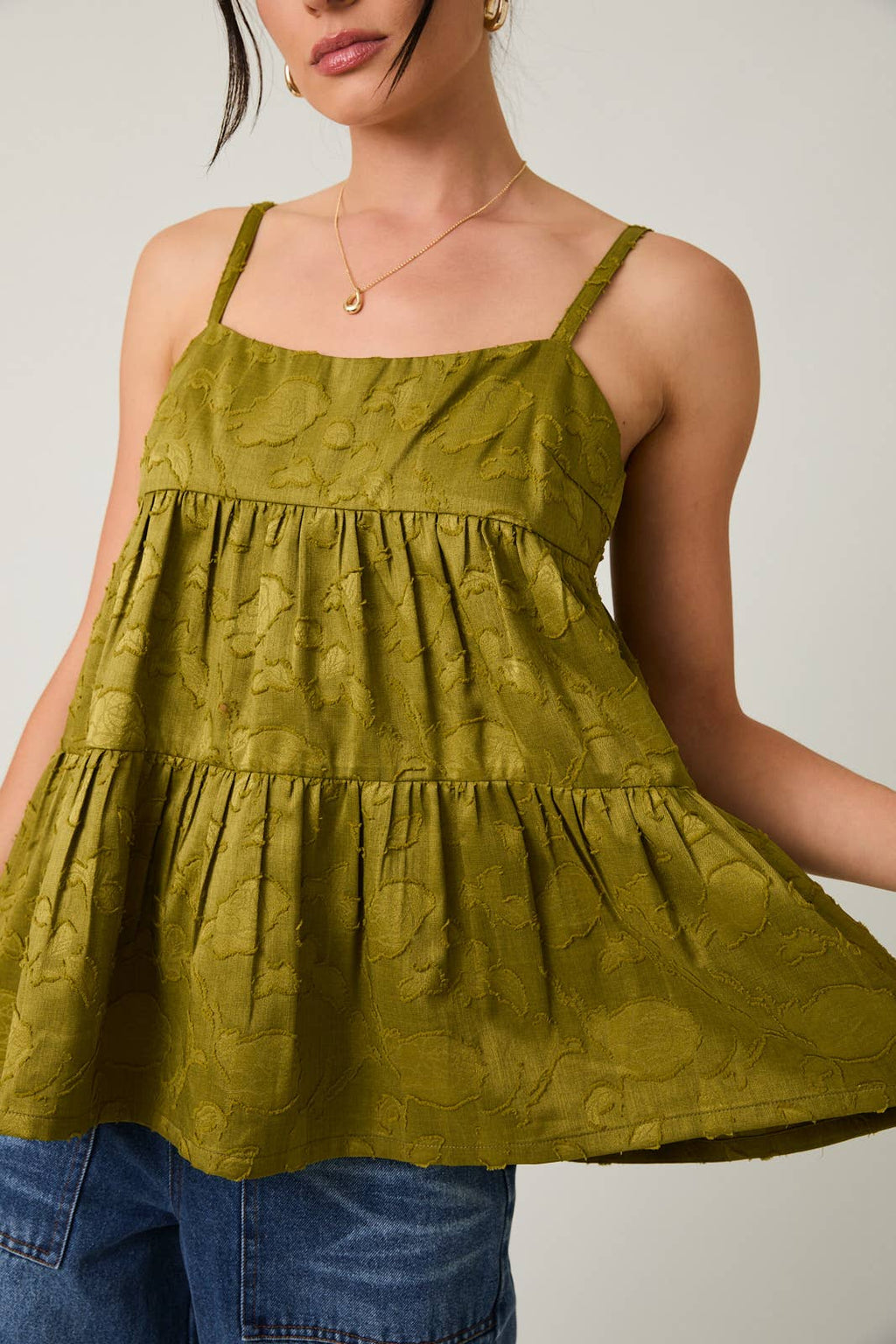 Sleeveless Tiered Top