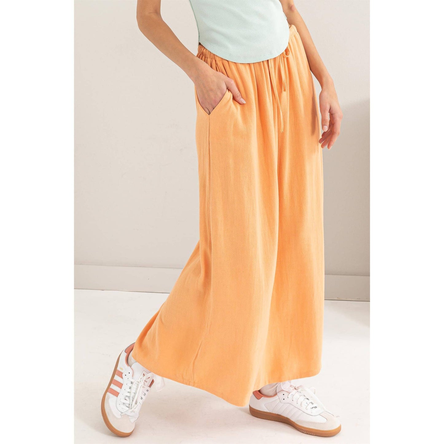 Linen Midi Skirt