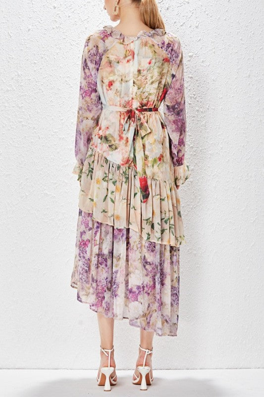 Eve Ruffle Maxi in Bloom