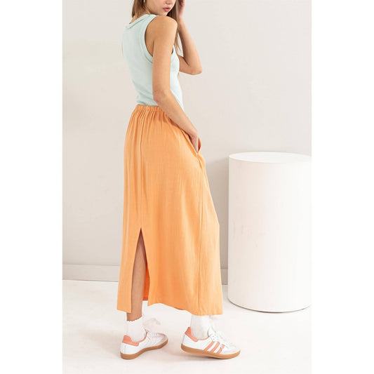 Linen Midi Skirt