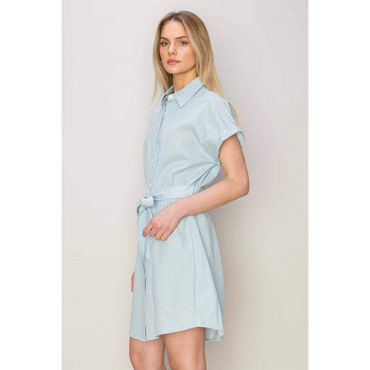 Kylee Pin Striped Chambray Dress