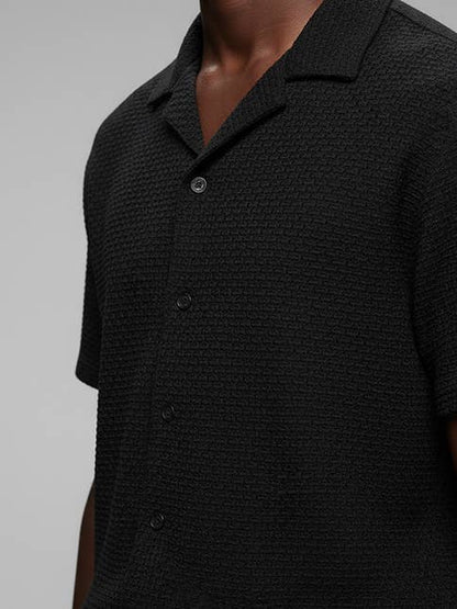 Monaco Crochet Knit Shirt