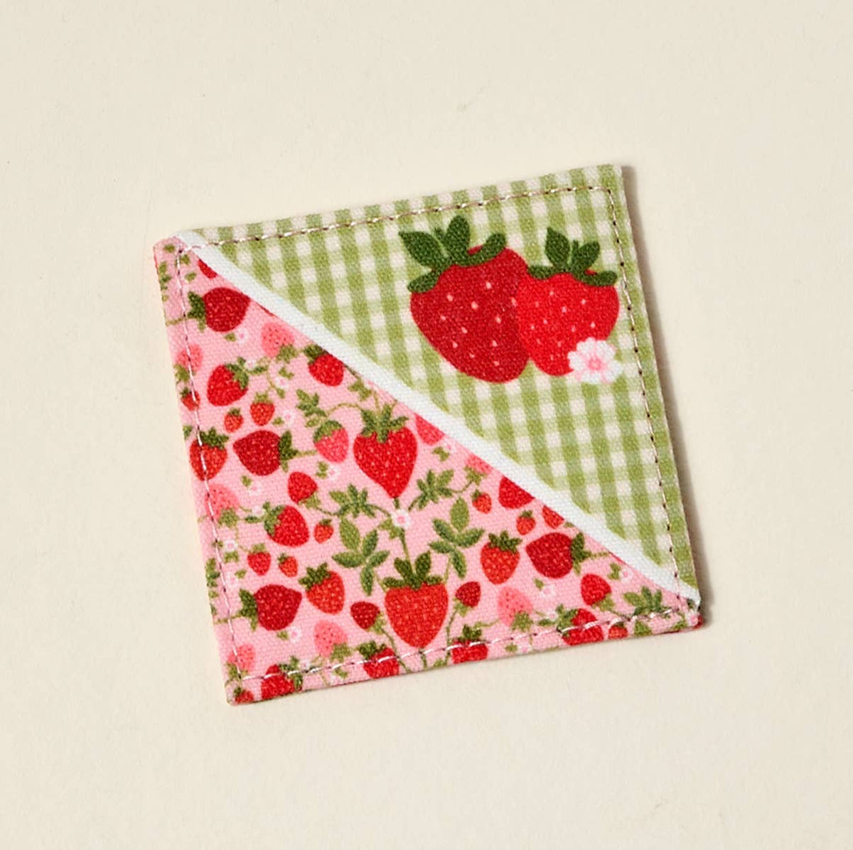 Strawberry Corner Fabric Bookmark