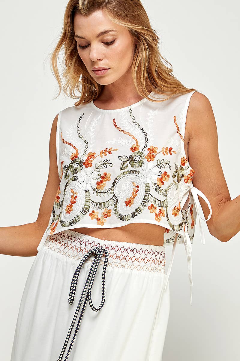 Gia Embroidered Top