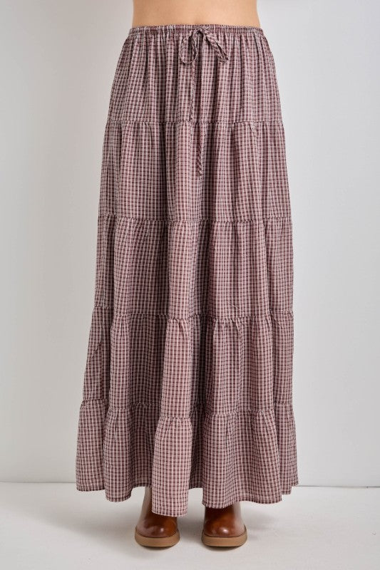 Jenny Plaid Midi Skirt