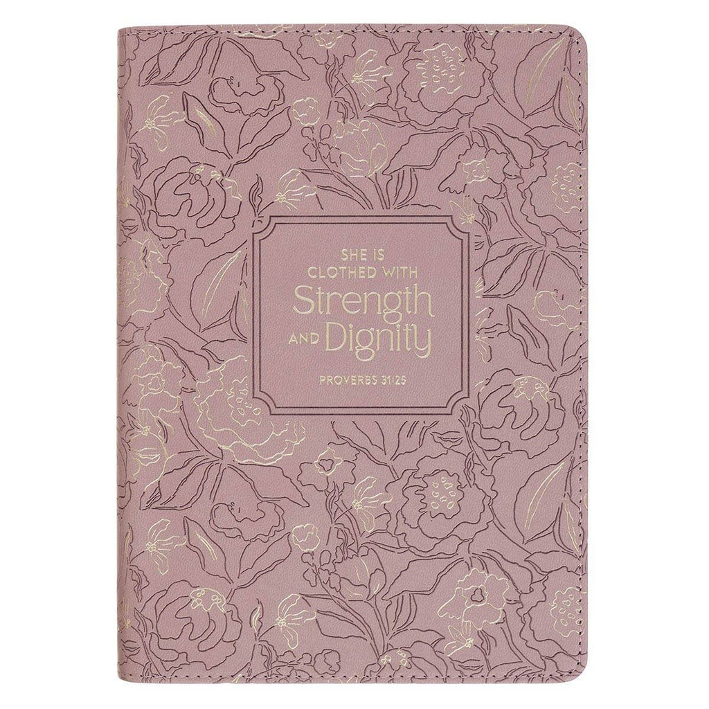 Proverbs 31:25 Faux Leather Journal
