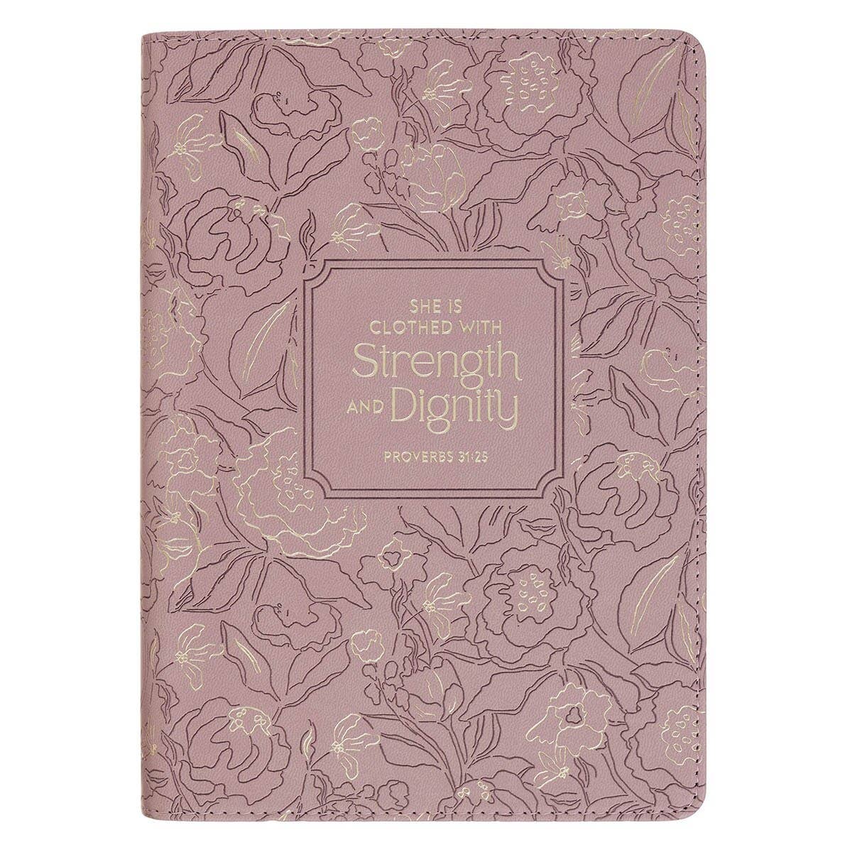 Proverbs 31:25 Faux Leather Journal