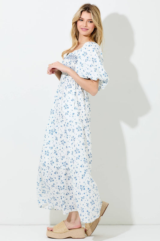 Ivory Bloom Maxi Dress