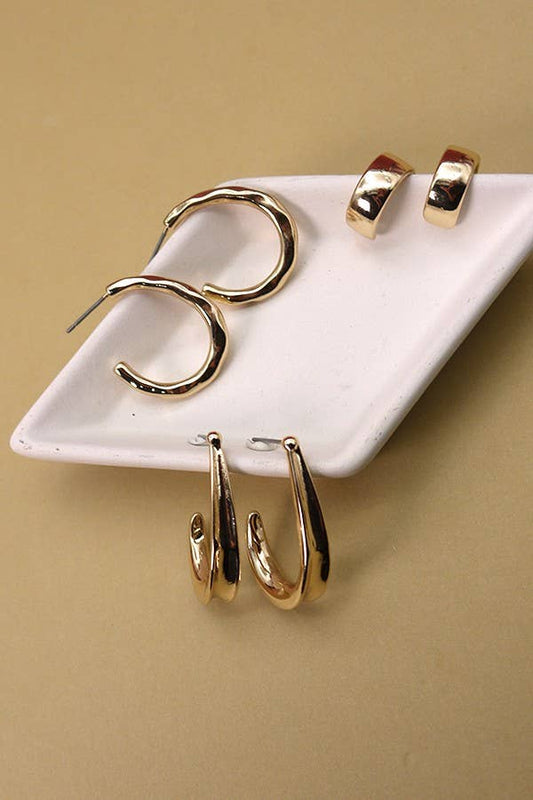 Trio Hoop Earring Set