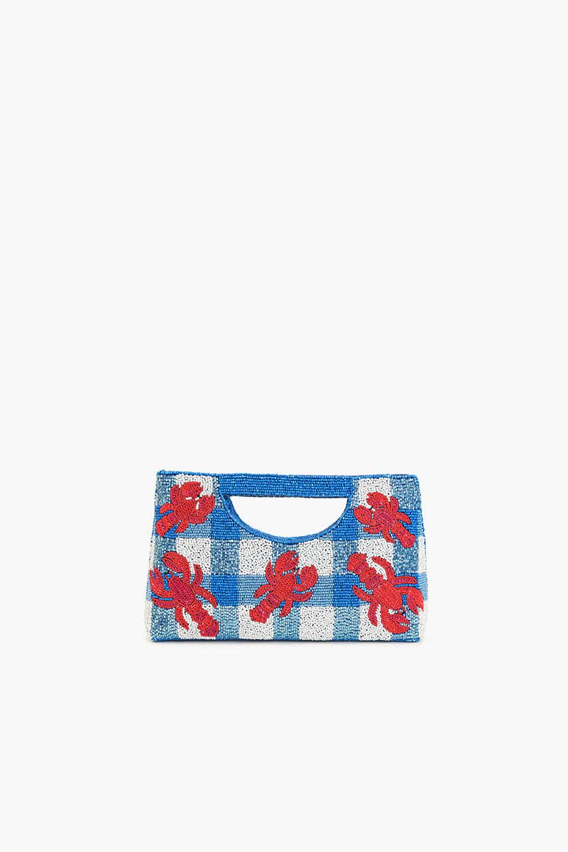 Coastal Claw Beaded Lobster Clutch