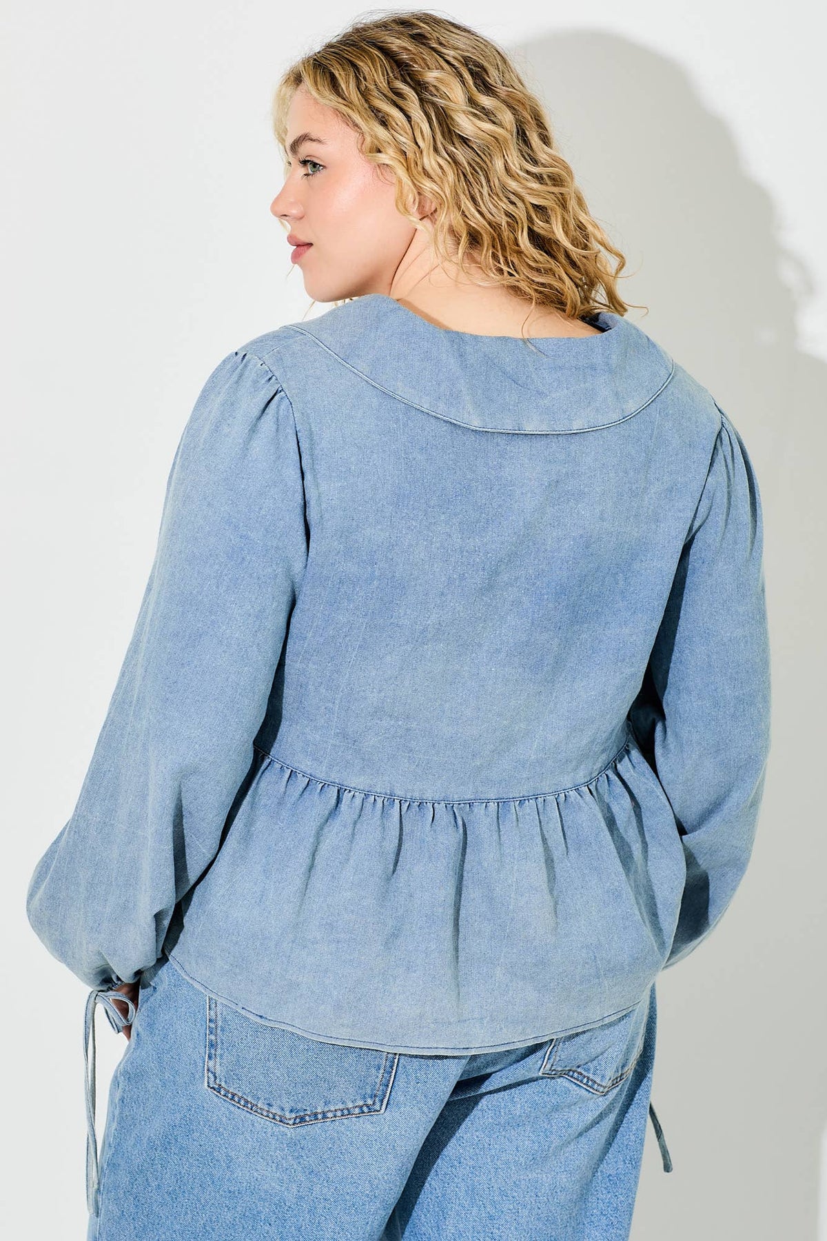 Willow Tie-Front Ruffle Top