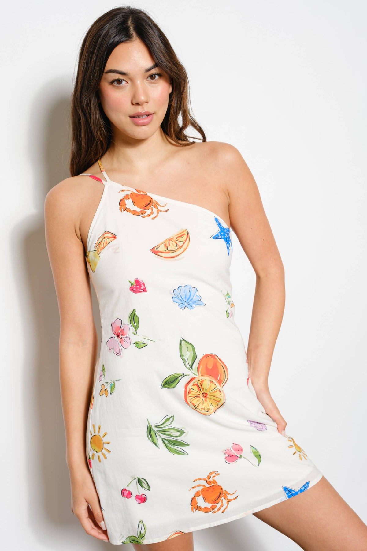 Seaside Soirée One-Shoulder Dress