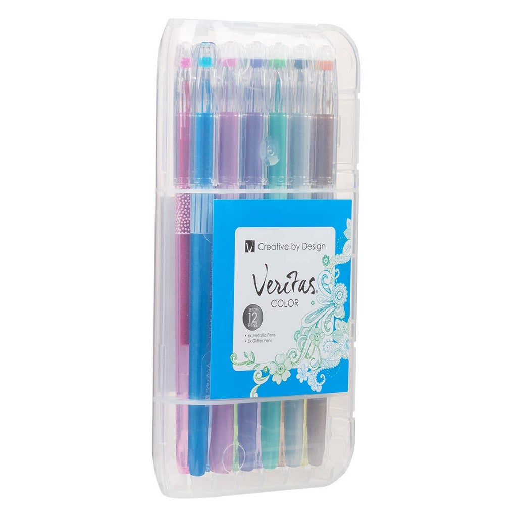 12-Piece Metallic & Glitter Gel Pen Set