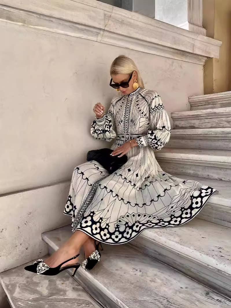 Harper Retro Lantern Dress
