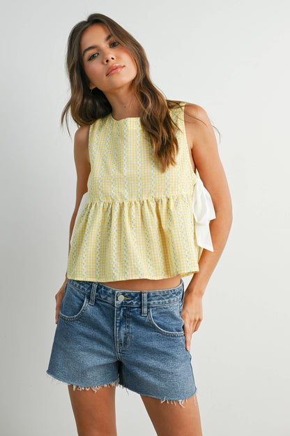 Sky Meadow Peplum Top