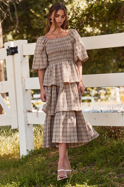 Haven Smocked Midi Dress