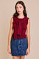 Tie Detail Sleeveless Sweater Top