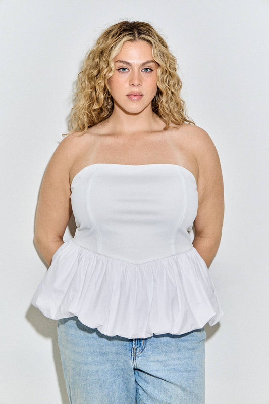 Breezy Day Ruffle Tube Top