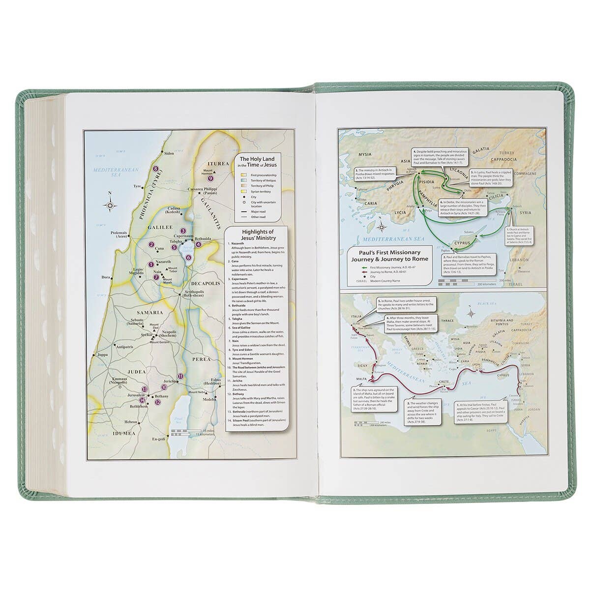 KJV Giant Print Bible – Teal Floral Faux Leather