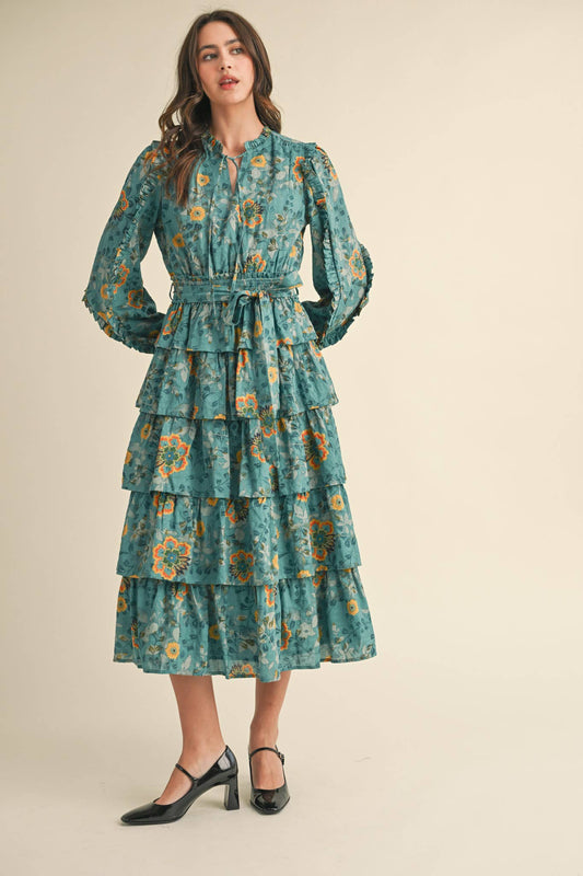 Turkish Bloom Midi Dress