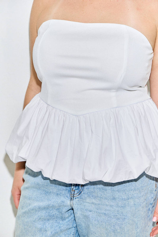 Breezy Day Ruffle Tube Top