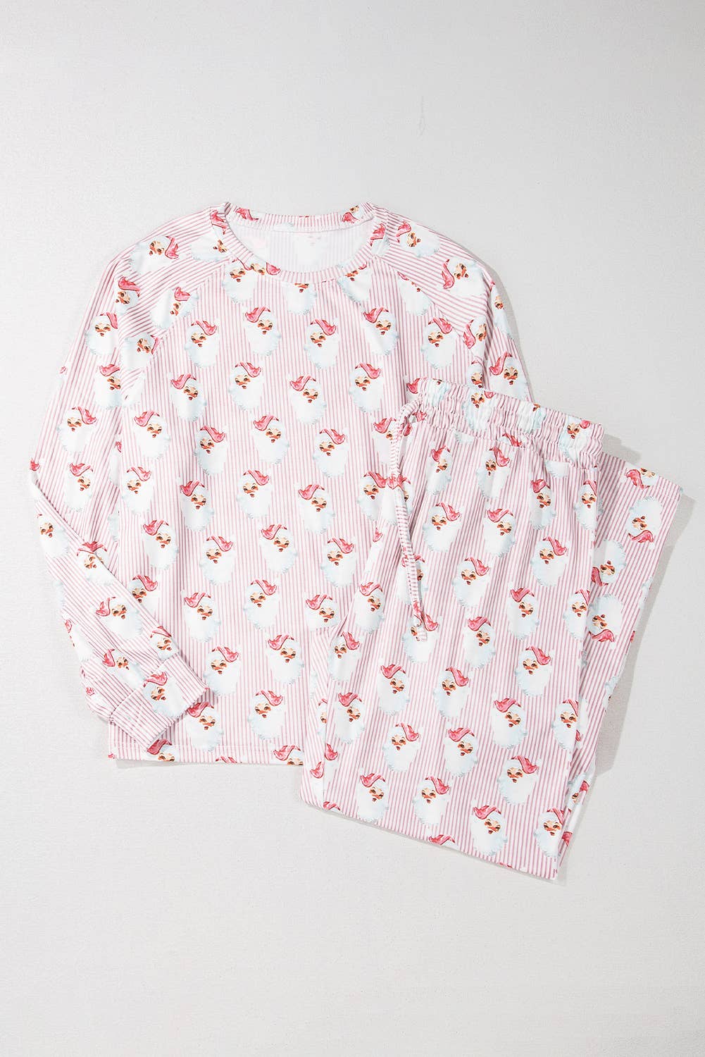 Santa Claus Striped 2pcs Lounge Set