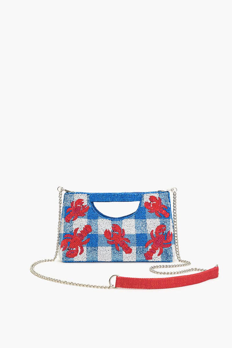 Coastal Claw Beaded Lobster Clutch