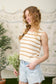 Stripe Back Tie Knit Top