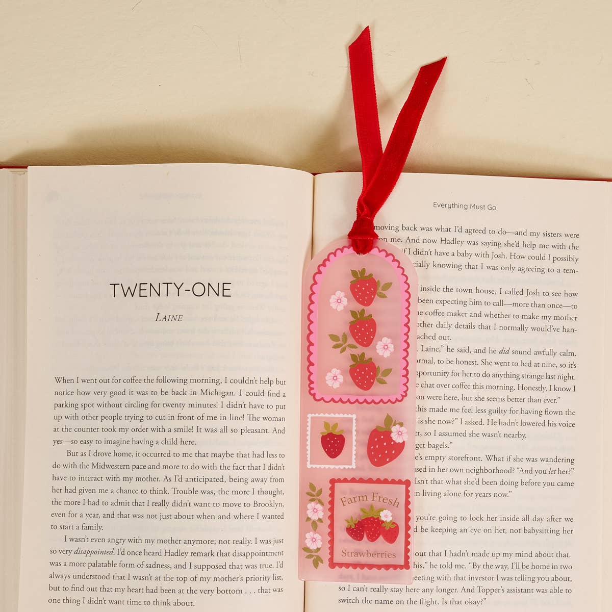 Strawberries Acrylic Bookmark