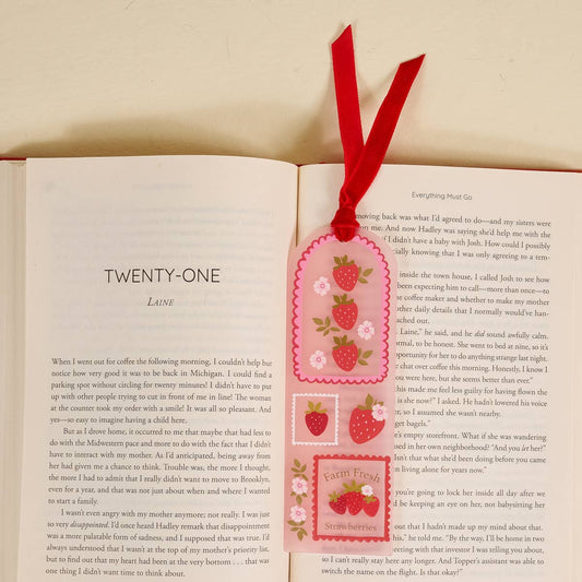 Strawberries Acrylic Bookmark