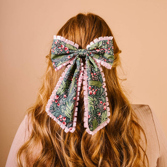 Fancy Frills Hair Bow-Jolly Sprig