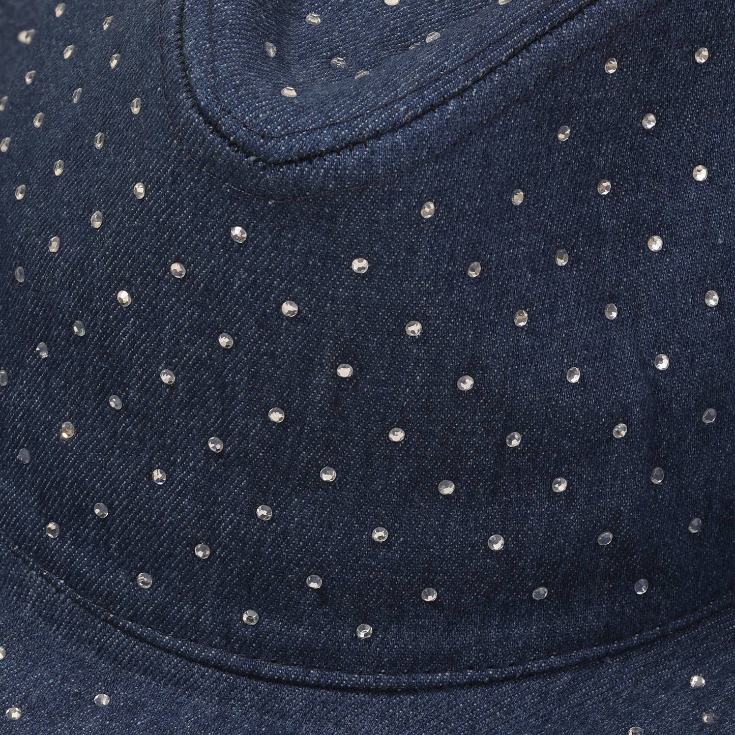 Rhinestone Studded Denim Cowboy Hat