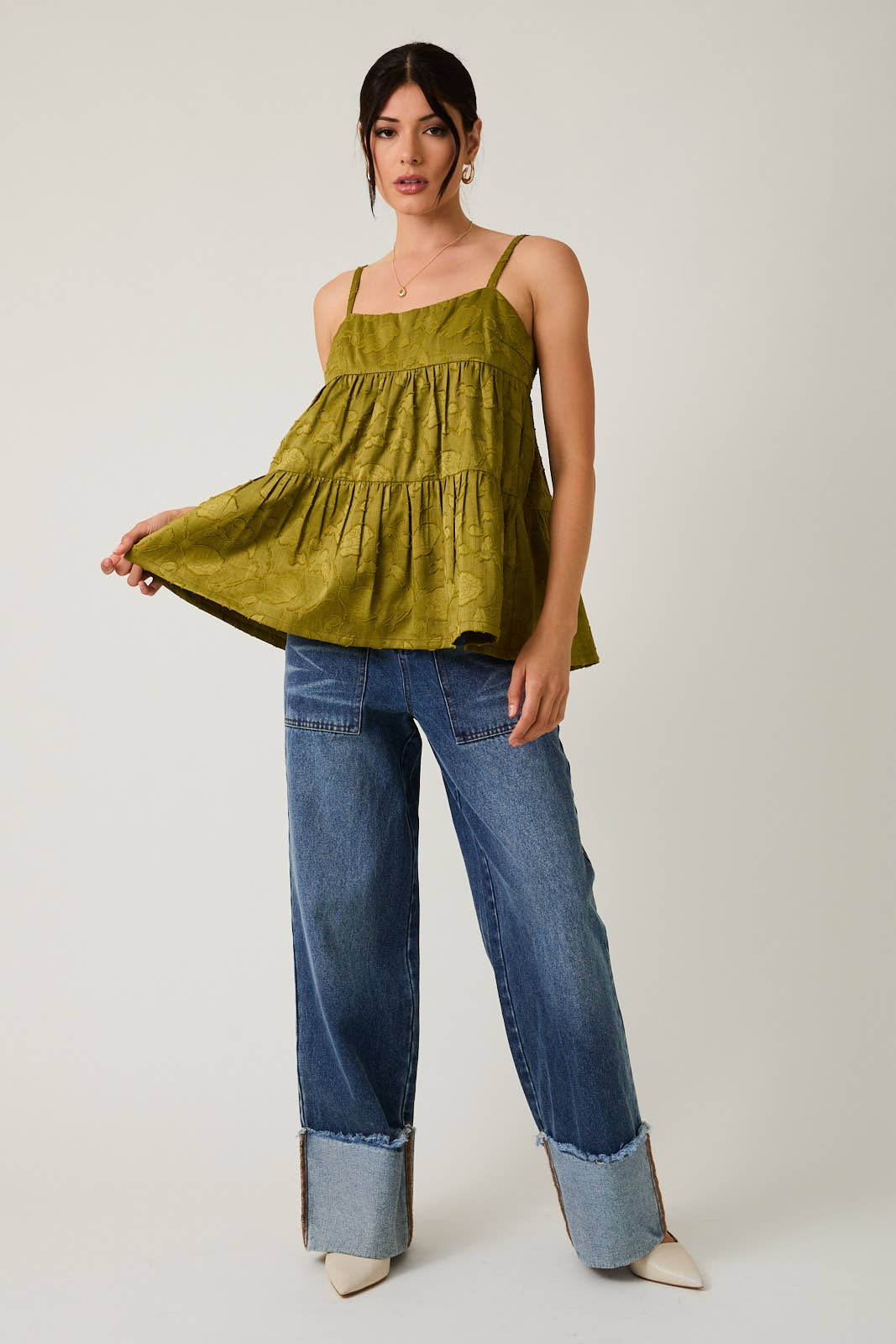 Sleeveless Tiered Top