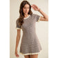 Maison Gingham Sweater Dress
