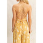 Tropical Leaf Wide-Leg Pant