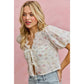 Meadow Bloom Tie Front Top