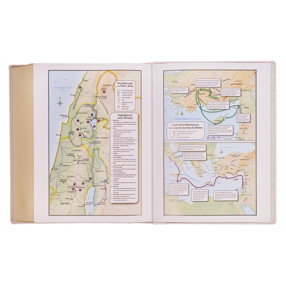 KJV Large Print Note-Taking Bible – White Floral Faux Leather