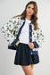 Floral Collared Button-Down Jacket