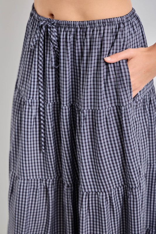 Jenny Plaid Midi Skirt