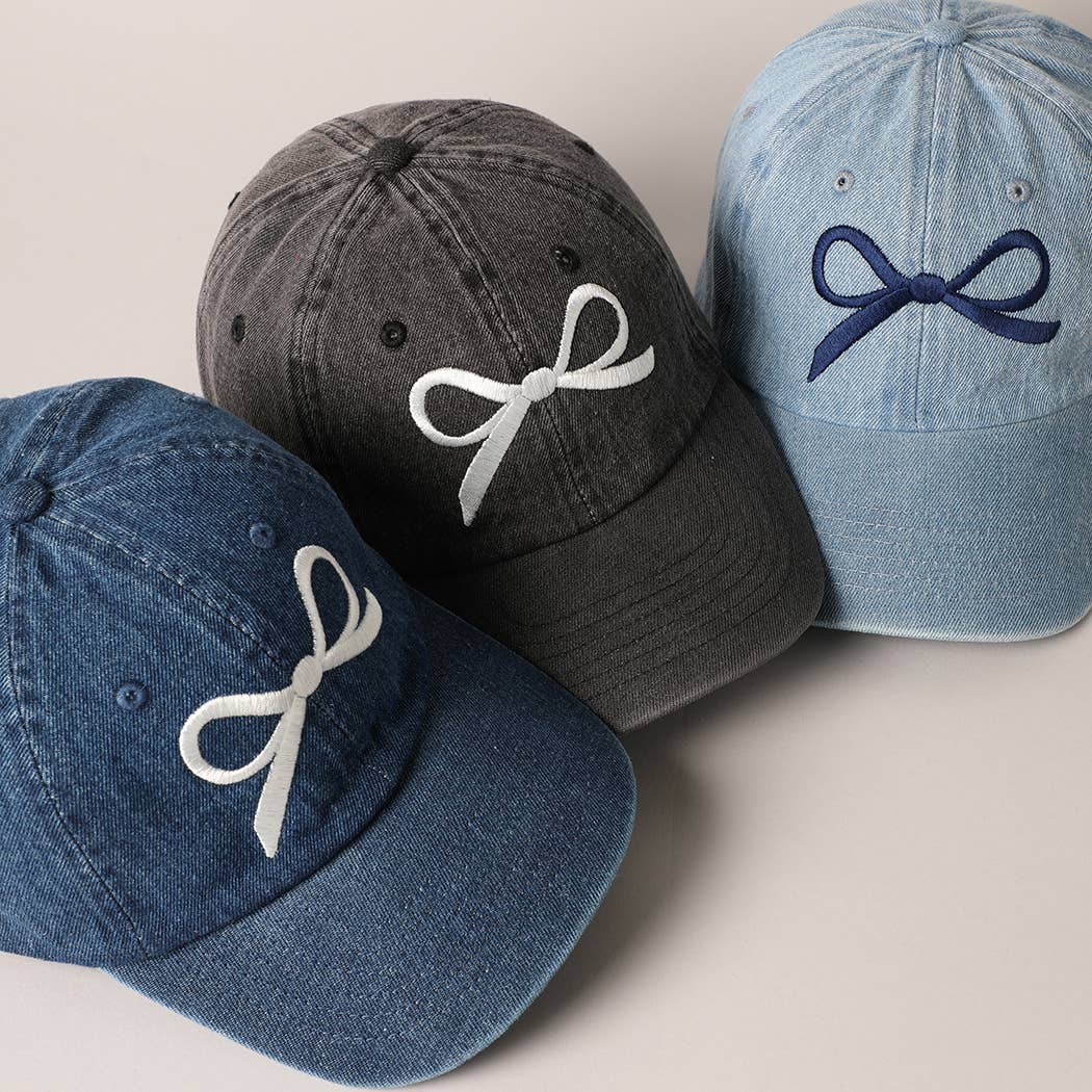 Darling Bow Denim Cap