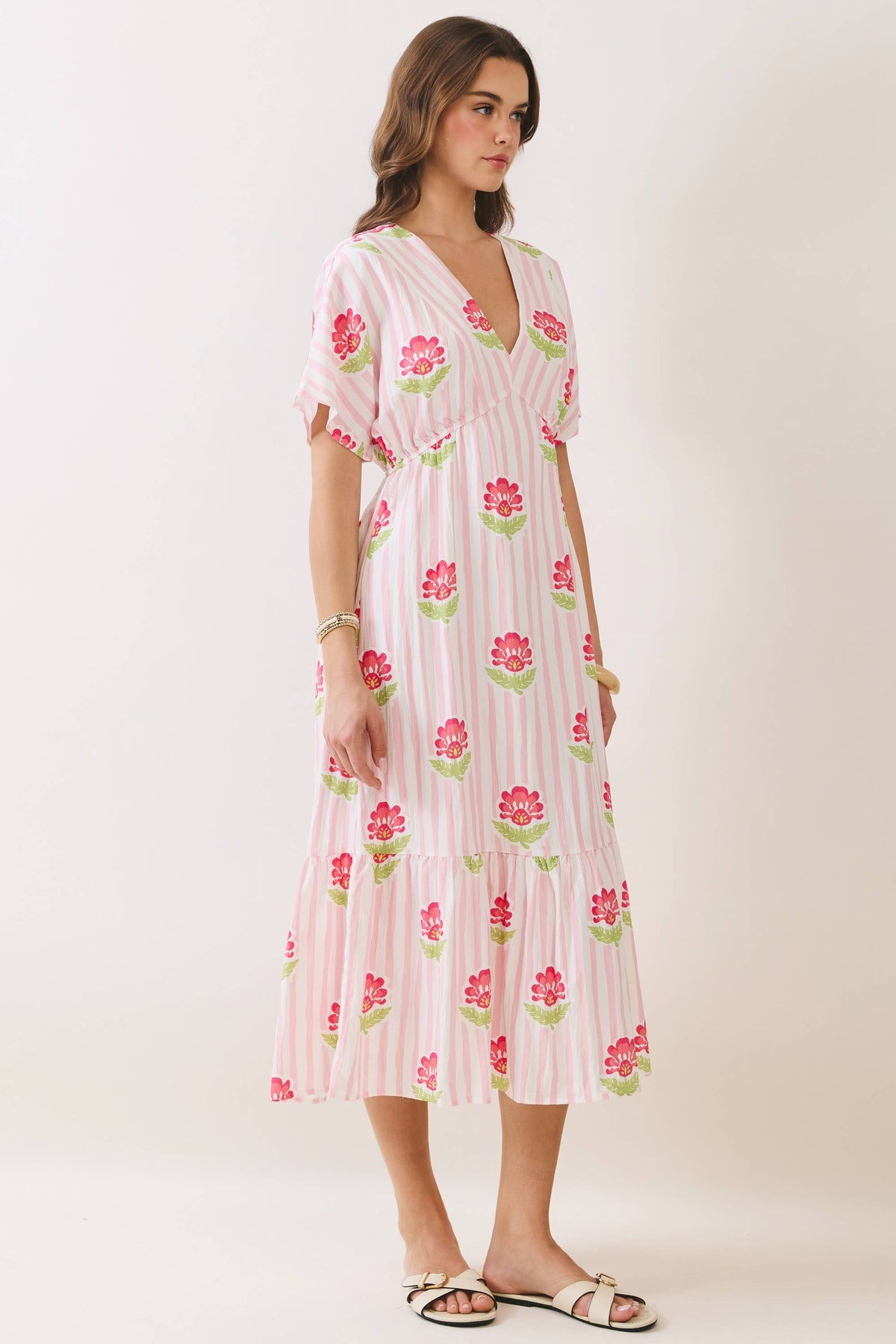 The Liana Stripe Midi Dress