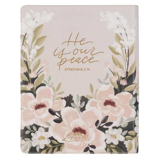 KJV Note-Taking Bible – Floral Faux Leather, Ps 91:4