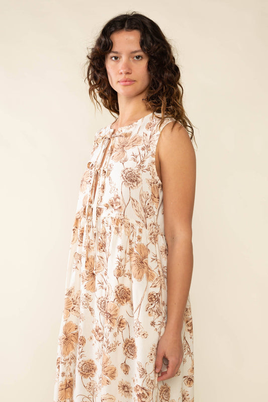 Sonoma Floral Tie Midi Dress