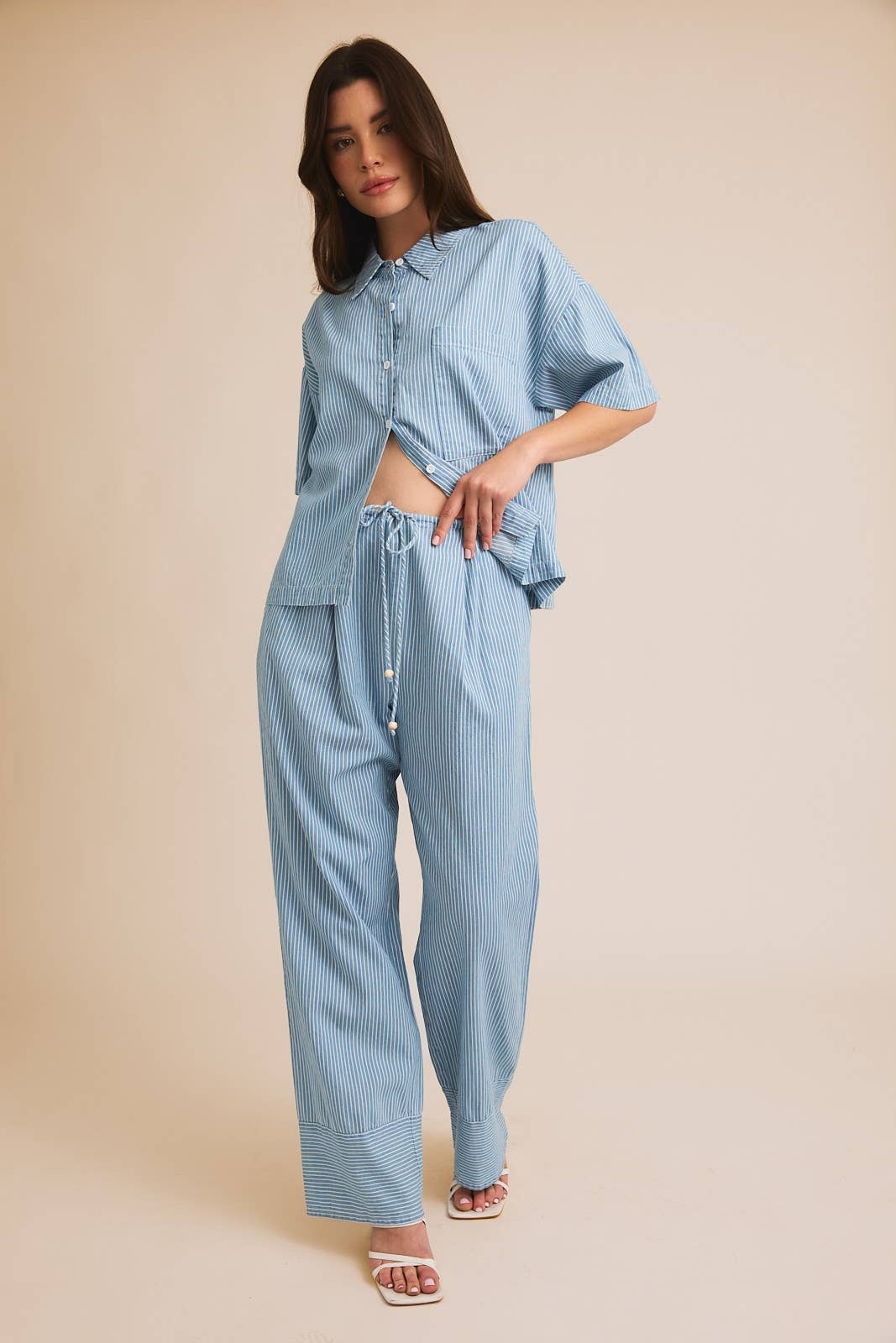 Sienna Striped Chambray Pants