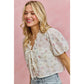 Meadow Bloom Tie Front Top