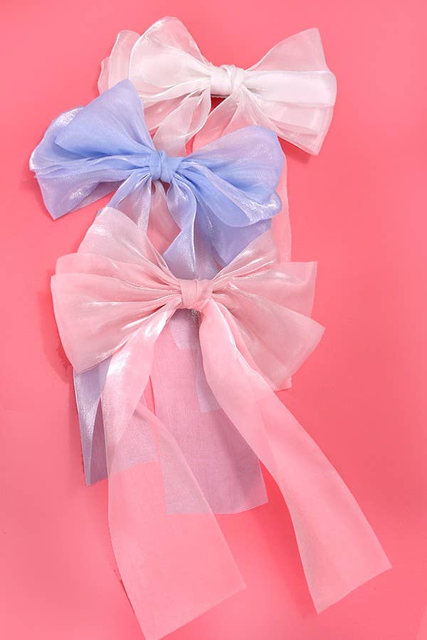 Organza Sheer Bow Hair Clip